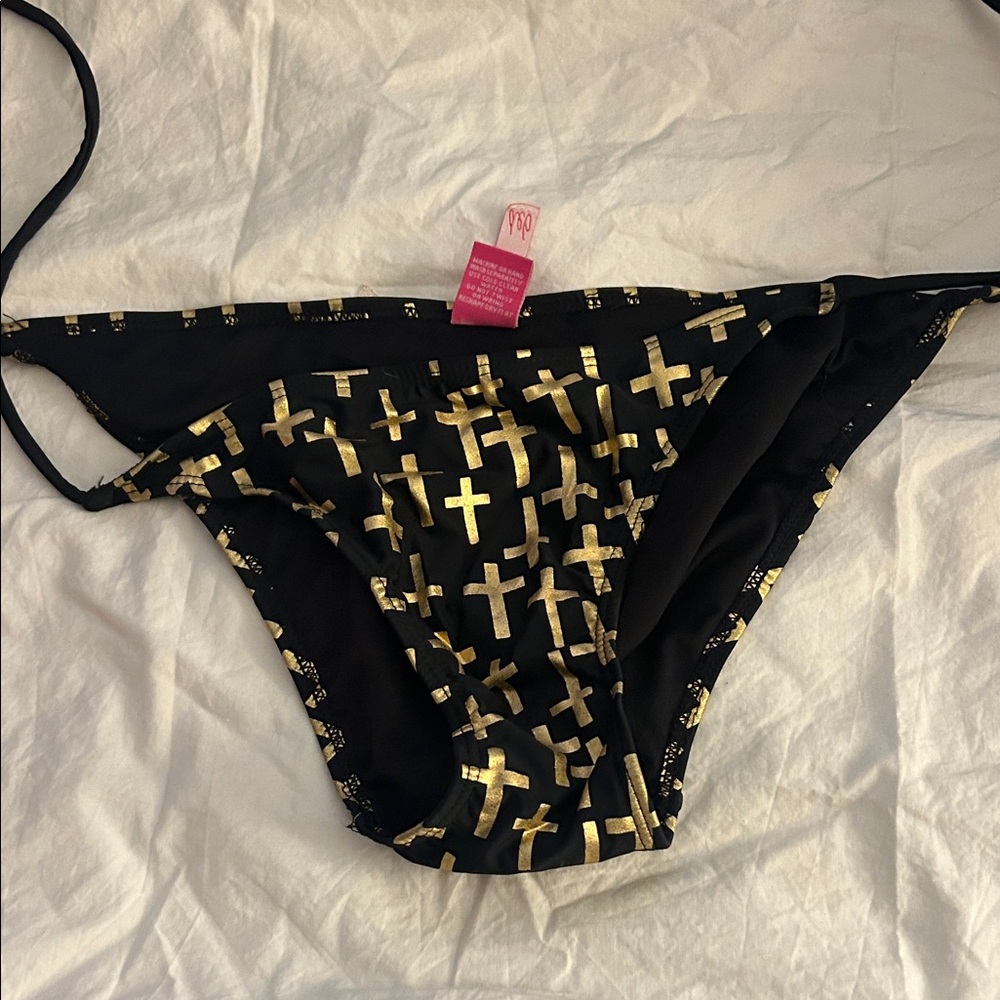Deb Black and Gold Bikini Bottom
